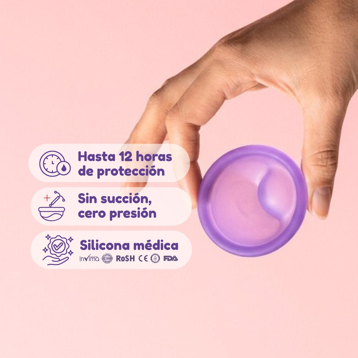 Beneficios del disco menstrual Luteas: hasta 12 horas de protección, sin succión y silicona médica
